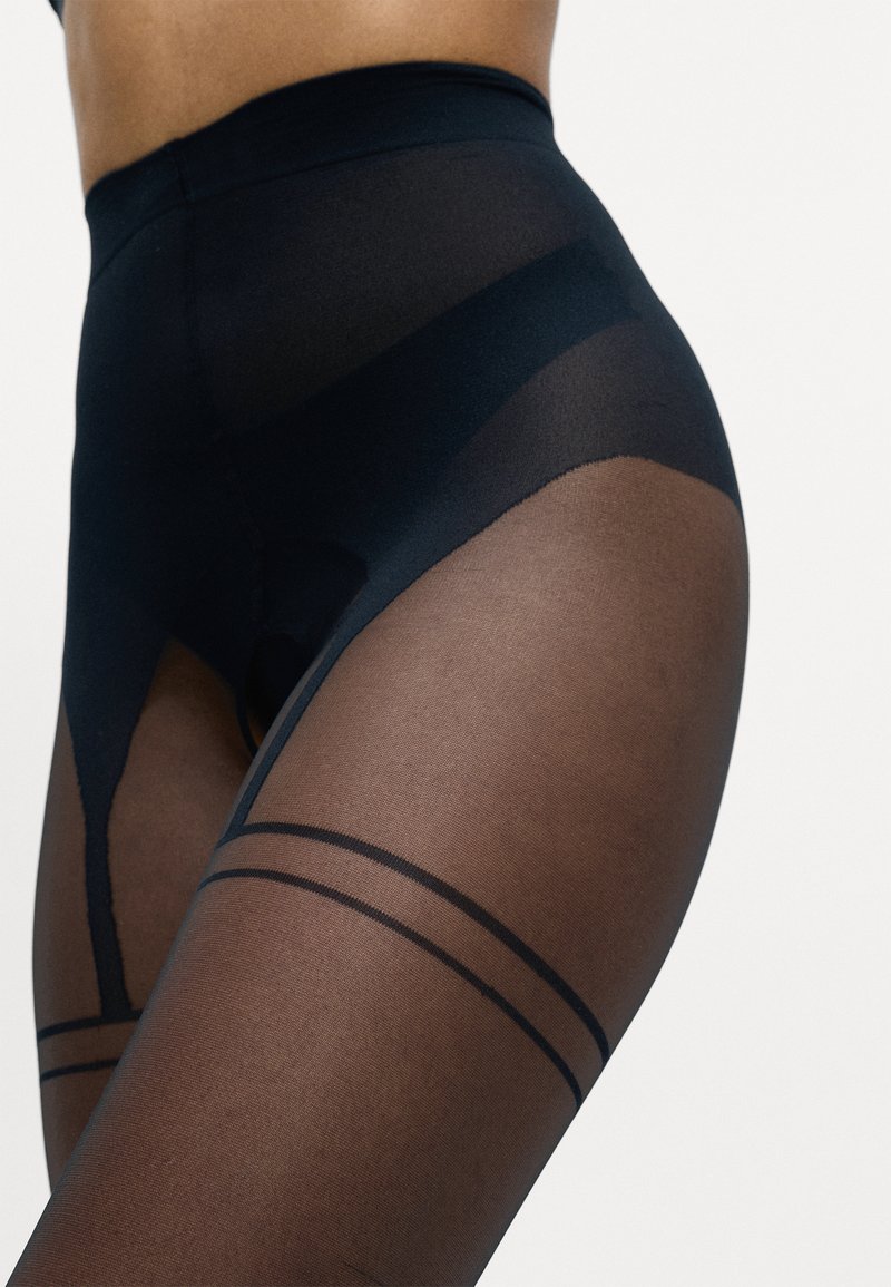 KLONKEE Collant Sexy Del Cavallo Per Le Donne Della Coscia Alta Di Seta Calze Velate Di Controllo Superiore Collant 12 Denari Stile Lucido 1 Nero E 1 Nudo Etichettalia Unica 106106548