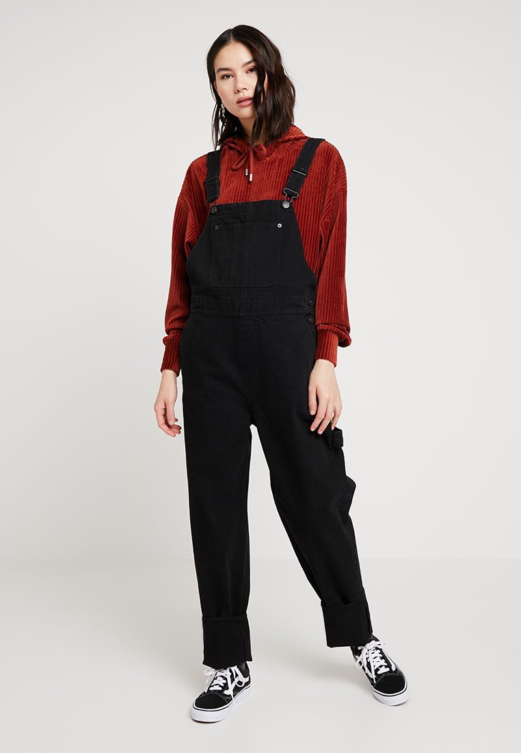 monki black dungarees