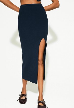 Bershka Pencil skirt - dark blue
