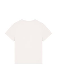 Witte t-shirt met korte mouwen en ronde hals. Gemaakt van zacht katoen, met een gladde textuur en een effen achterzijde.