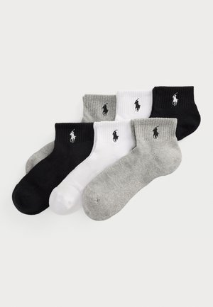 Polo Ralph Lauren QUARTER SOCK 6 PACK - Sokker - grey heather/white/black