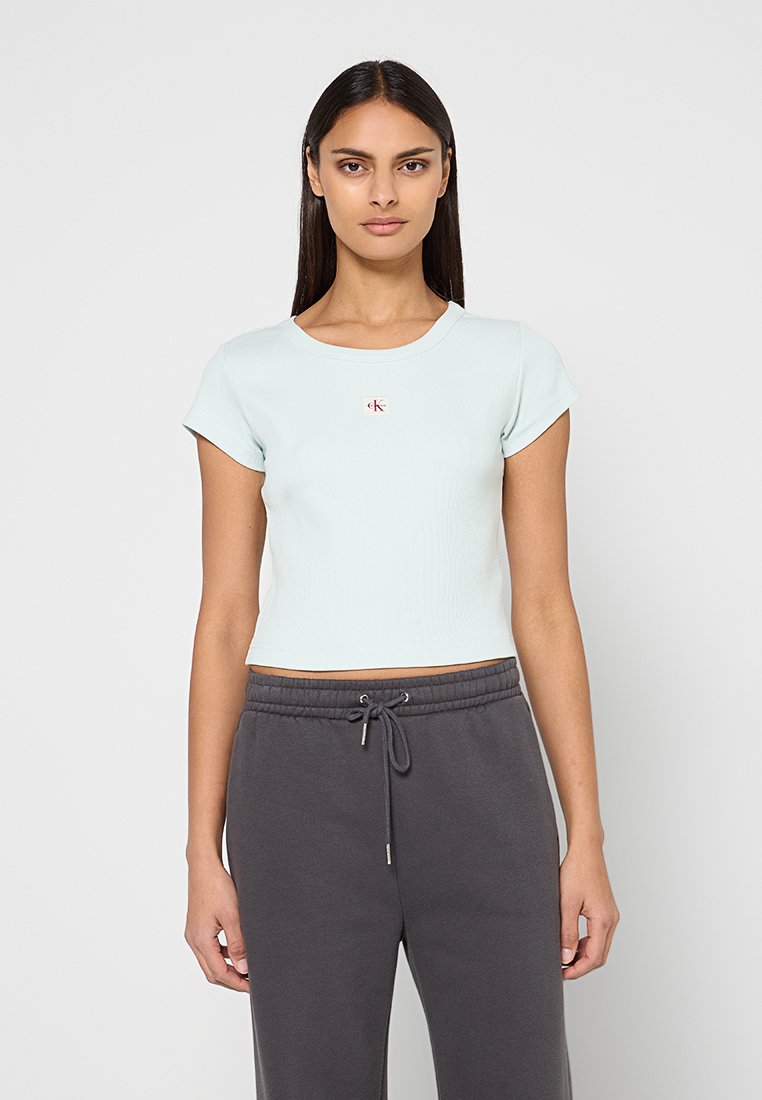 Calvin Klein Jeans T-shirt basic groen