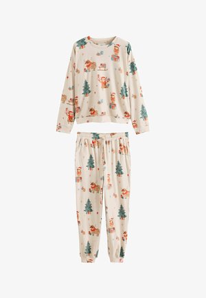 Next, TALL FIT - FAMILY MATCHING CHRISTMAS COSY LONG SLEEVE PYJAMAS SET - Nattøj sæt - oatmeal hamish the highland cow