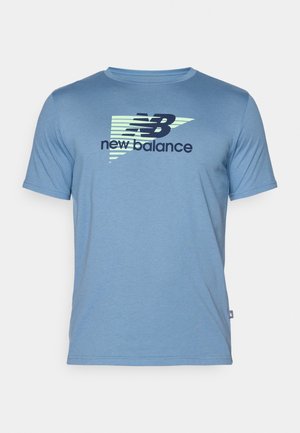 New Balance HEATHERTECH GRAPHIC  - T-shirt de sport - blue