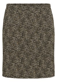 Gonna a campana - brown leopard print