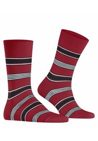 FALKE Marina Stripe - Calze - scarlet