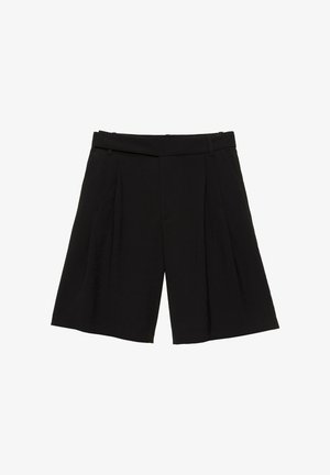 PULL&BEAR, DARTED - SMART BERMUDA SHORTS - Short - black