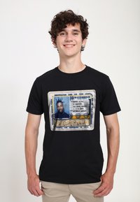 Henry Tiger ID CARD - T-shirt med print - black