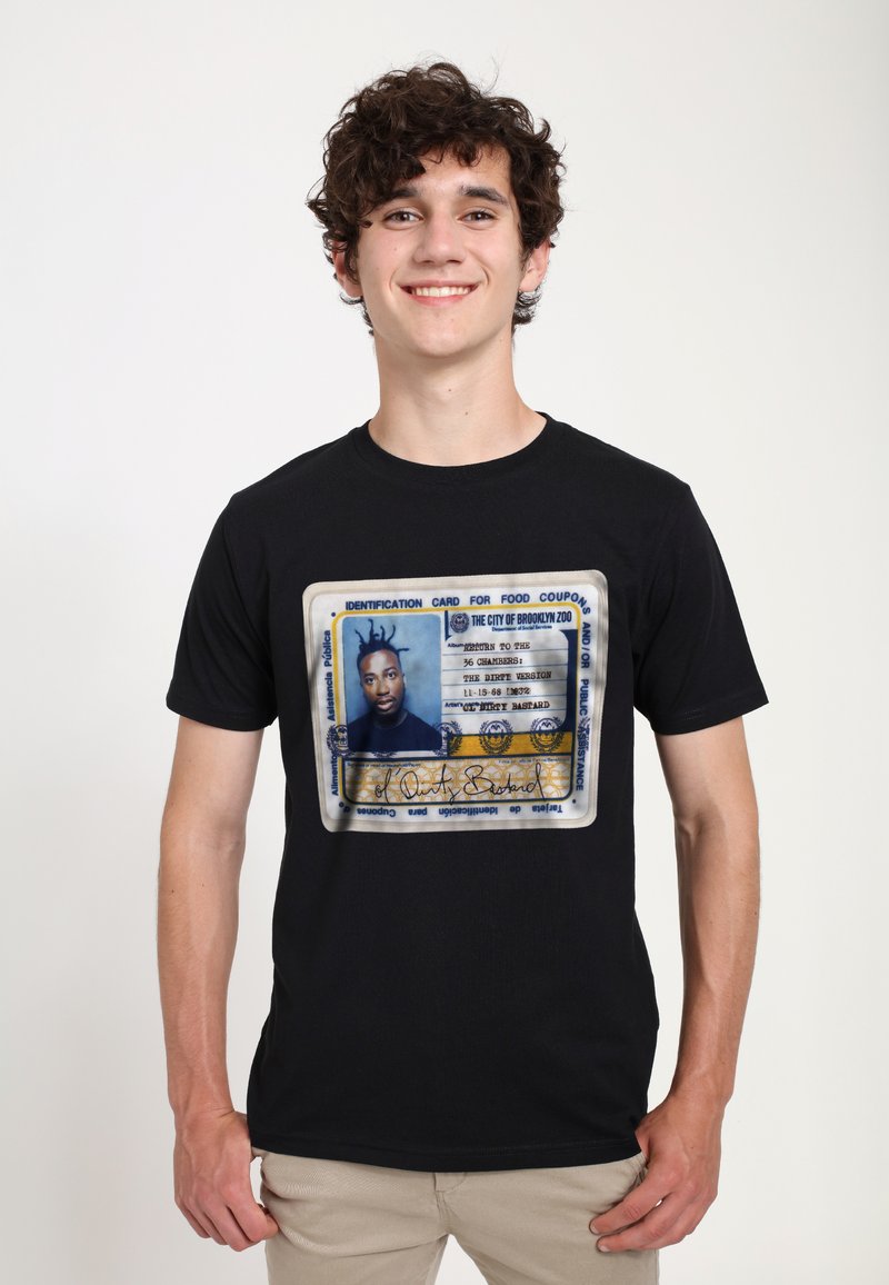 Henry Tiger ID CARD - T-shirt med print - black