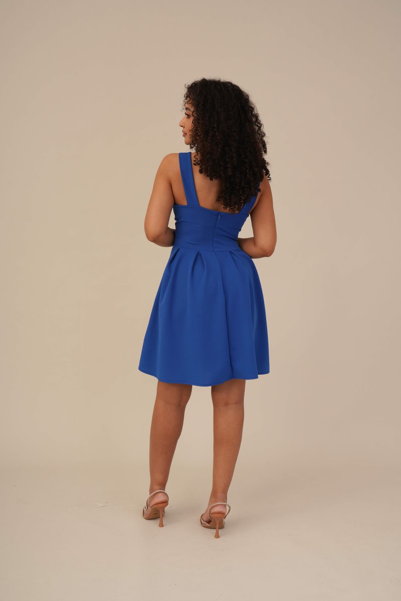 electric blue skater dress Sexy Dusty Blue Long Off-the-shoulder High Split Prom Dresses – Ballbella