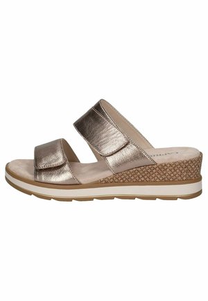 Caprice Natikači s peto - taupe metallic