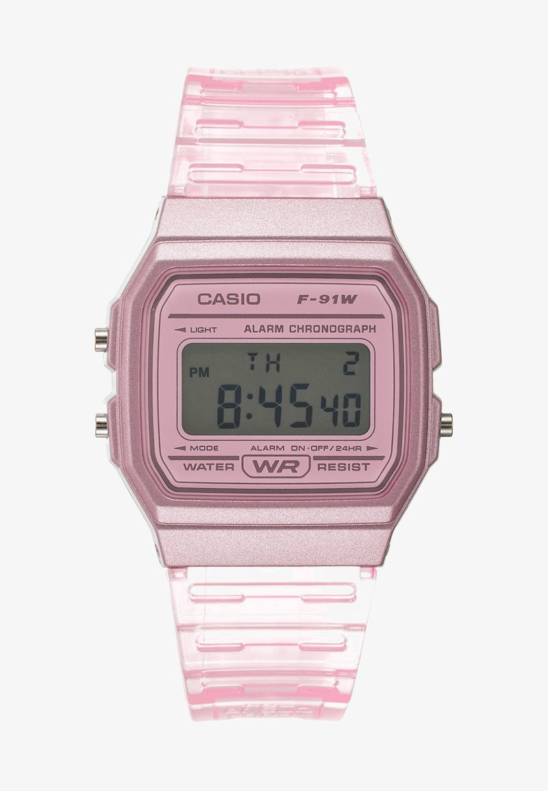 Casio F-91WS-4EF - Zegarek cyfrowy - rosa/jasnoróżowy - Zalando.pl