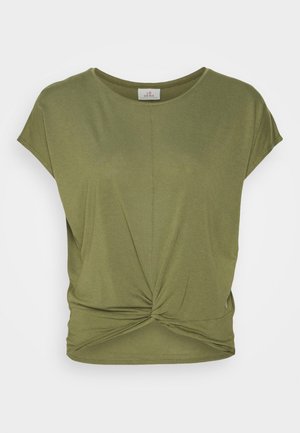 ECOFEELING KNOT - Jednoduché triko - deep olive green