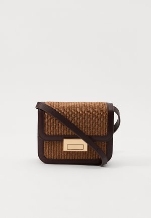 Loeffler Randall DESI CROSSBODY WITH LOCK HARDWARE - Umhängetasche - espresso