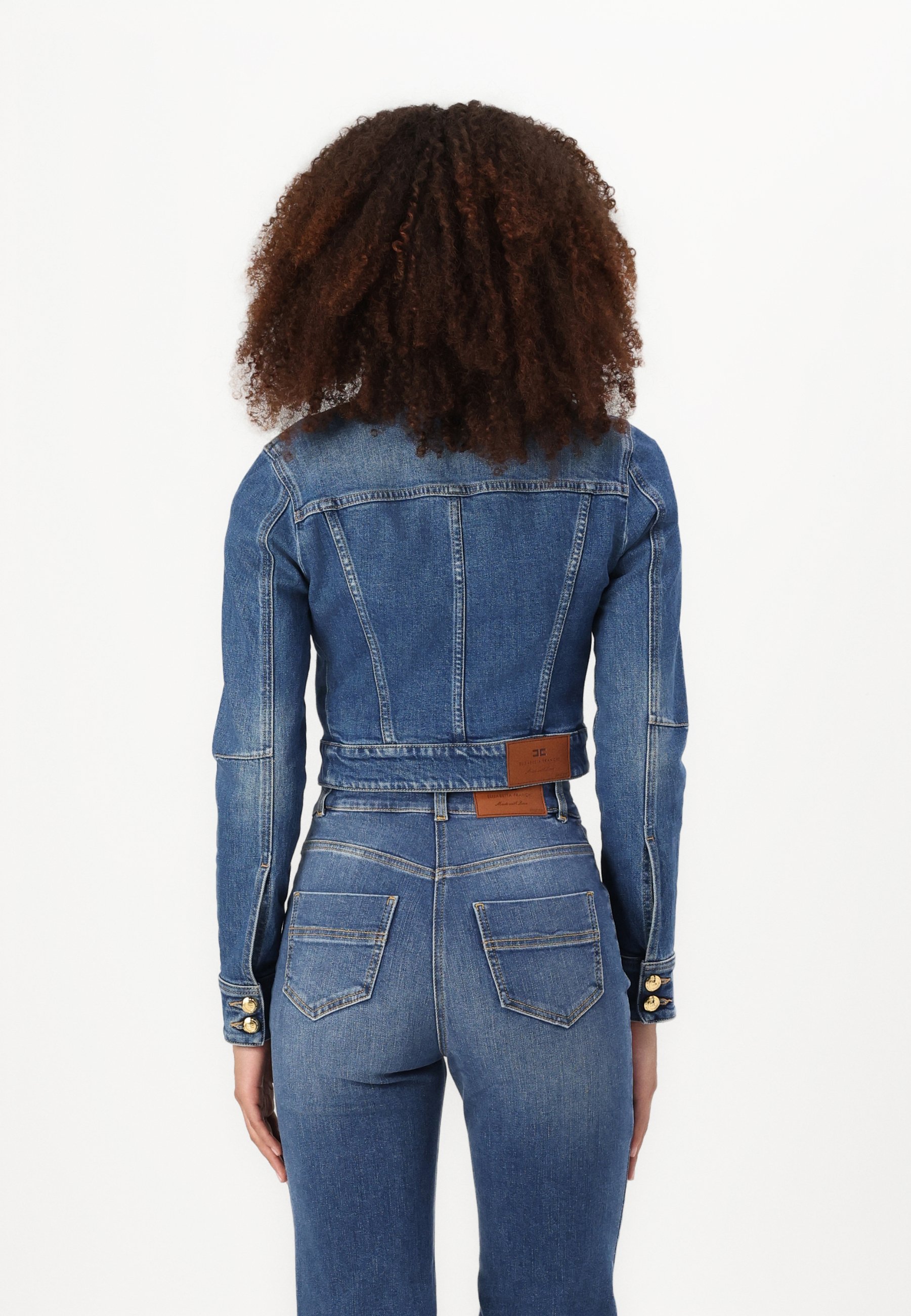 Elisabetta Franchi WOMEN JACKET - Giacca di jeans - blue