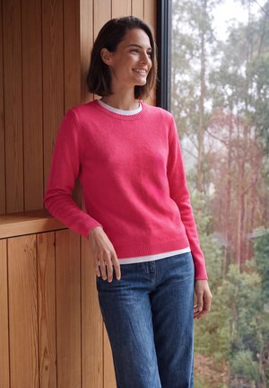 Cecil, PULLOVER MIT BOAT NECK IN UNIFARBE - Pullover - cosy coral melange