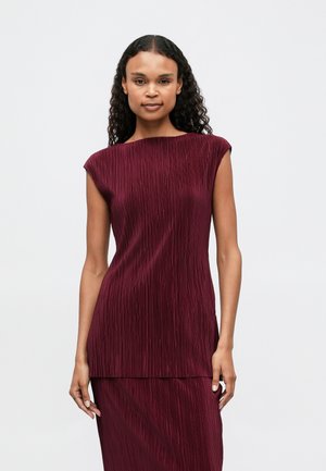 PLISSE TUNIC - Μπλούζα - berry glaze