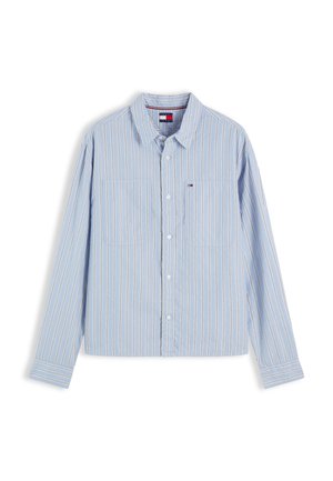 Tommy Jeans, TJM BOXY DOBBY STRIPE SHIRT - Πουκάμισο - westside blue