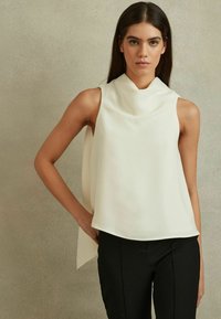 Reiss REGULAR FIT - SIMONE SPLIT BACK COWL NECK  - Pusero - ivory