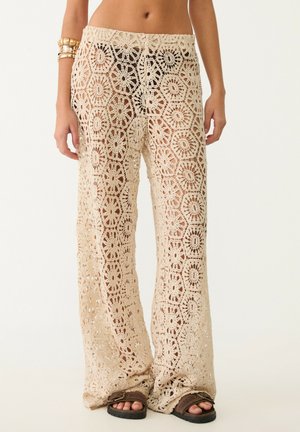 Stradivarius CUTWORK - Stoffhose - stone