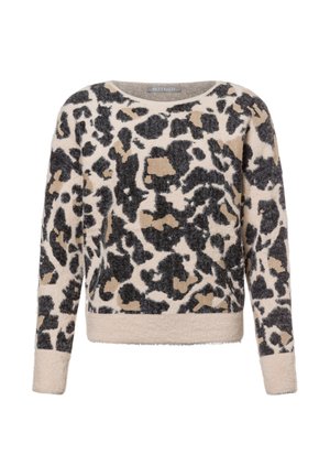 Jumper - beige schwarz