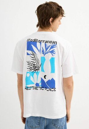 INSIDE MEDITERRANEAN - Camiseta estampada - blanco