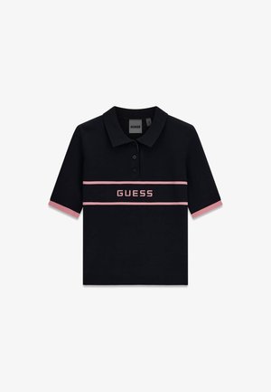 Guess, LOGO POLO PULLOVER - Poloshirts - schwarz