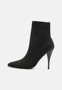 Even&Odd Kotníková obuv na vysokém podpatku - black