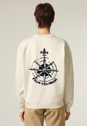 FOLLOW YOUR DREAMS BACK PRINT UNISEX HEAVYWEIGHT - Sweatshirt - off white
