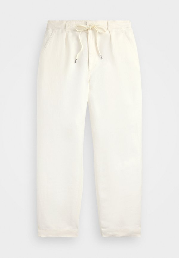Lateef Relaxed Fit Pleated Linen Trouser - Trousers - antique cream3