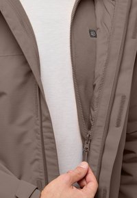 Jack Wolfskin ALTENBERG 3IN1  - Regenjas - cold coffee