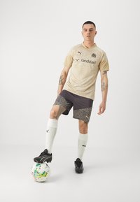 Puma OLYMPIQUE DE MARSAILLE TRAINING SHORTS - Klubbklær - dark coal/sand dune