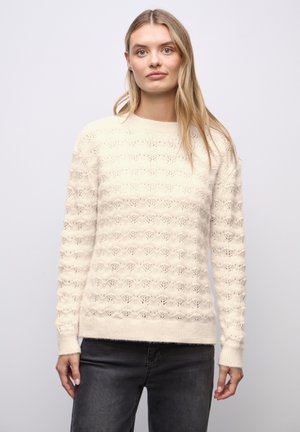 FLAUSCHIGER STRUKTUR - Striktrøje - beige