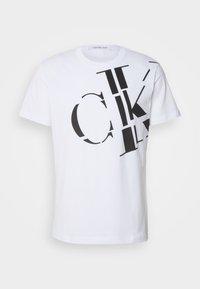 REGULAR FIT SCATTERED LOGO - T-shirts med print - white