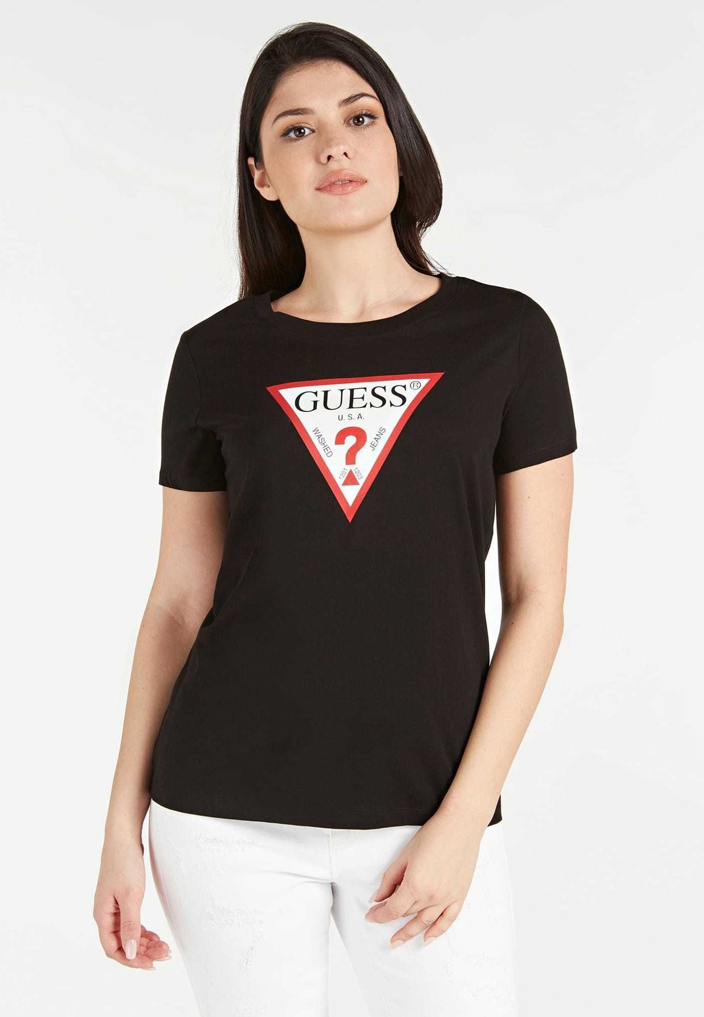 Womens black guess t shirt Clearance