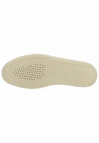Geox skoindlæg har en lys beige farve, bølget tekstur og ventilationshuller for åndbarhed. Designet til komfort og støtte.