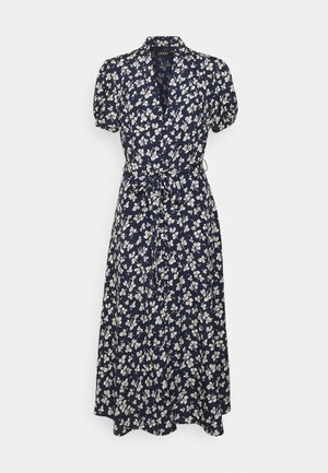 Lauren Ralph Lauren RALGIS-SHORT SLEEVE-DAY DRESS - Kjole - navy/cream