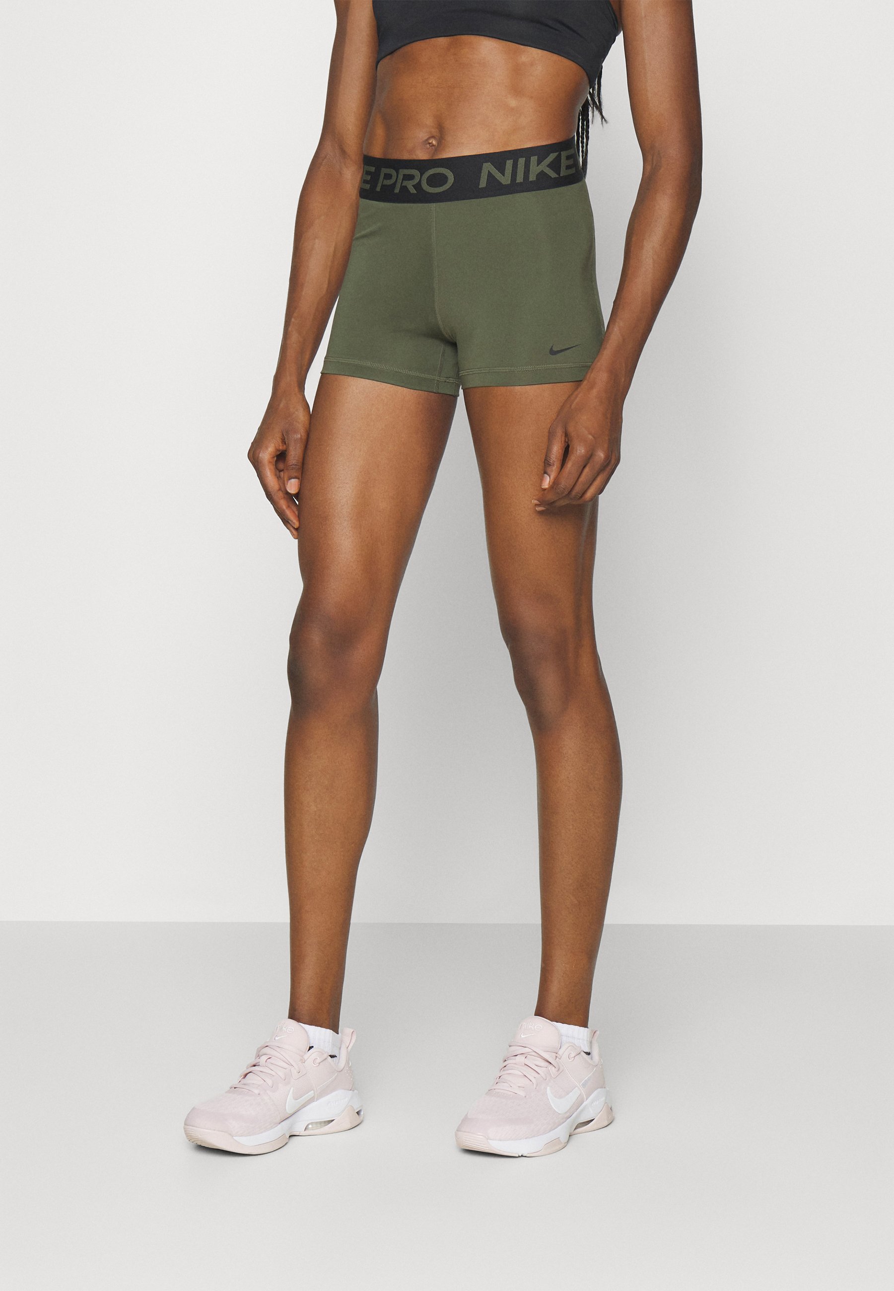 Nike Performance SHORT - Leggings - khaki/black/khaki - Zalando.de