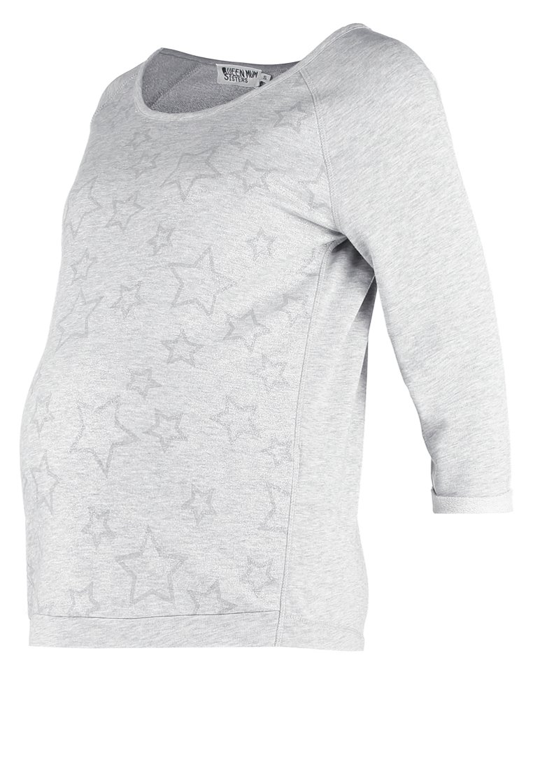 Queen Mum Sweater grijs gemêleerd Queen Mum Sweater grijs gemêleerd