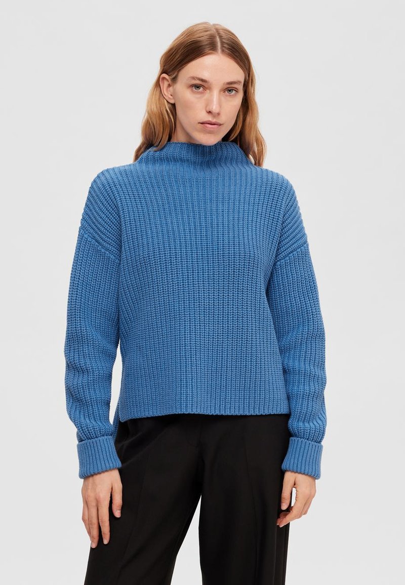 Selected Femme SLFSELMA - Strickpullover - super sonic