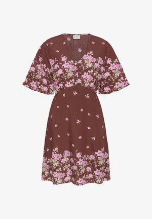 Kaffe, KAROSINE DRESS - Denné šaty - henna border flower