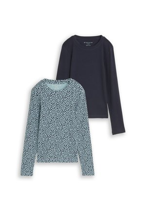 TOM TAILOR, TOM TAILOR T-SHIRT RIPP LANGARMSHIRT IM 2ER-PACK - Longsleeve - parisien night blue