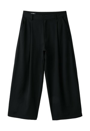 Stradivarius, BARREL SMART TROUSERS - Pantalon classique - black