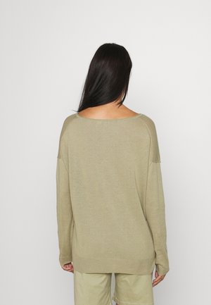 Striktrøje - khaki