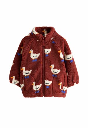 Next, REGULAR FIT - ALL OVER PRINT FLEECE - Fleece jacket - burgundy red duck