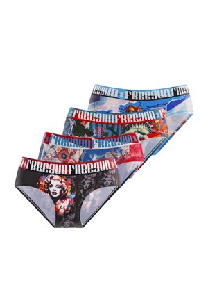 LOT DE 4  POP ART - Slip - turquoise noir rouge