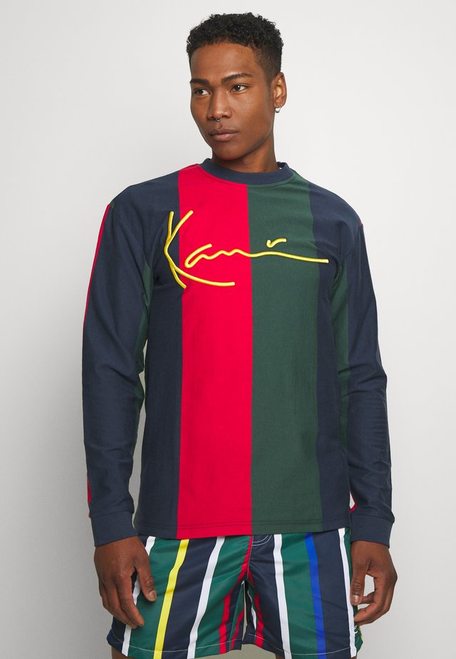 SIGNATURE STRIPE - Langærmede T-shirts - navy