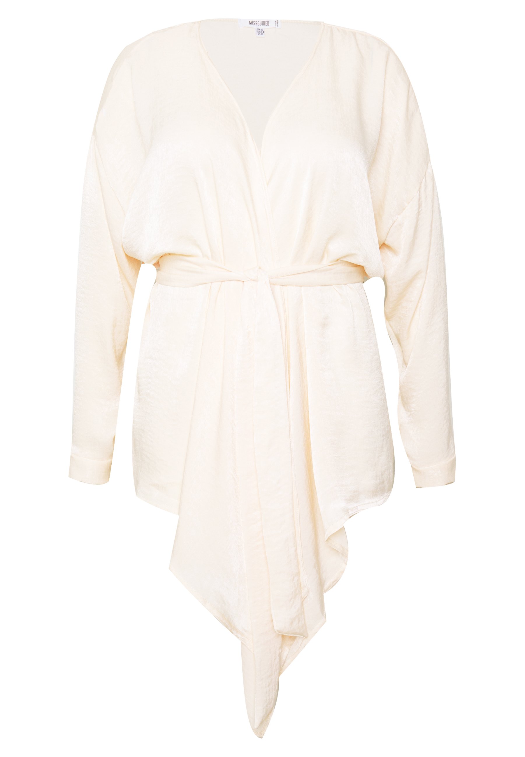 Missguided Plus TIE WAIST WRAP Bluser ecru Zalando.no Missguided Plus TIE WAIST WRAP - Bluser - brown
