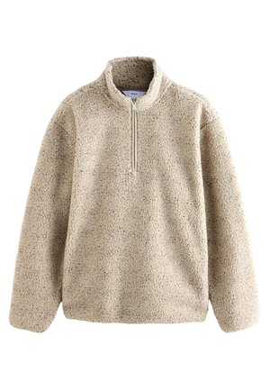 Next, QUARTER ZIP - Flísový sveter - ecru marl nep