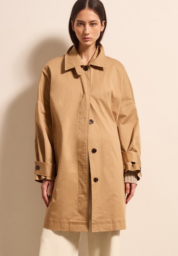 LONG WITH SCARF - Trenchcoat - beige